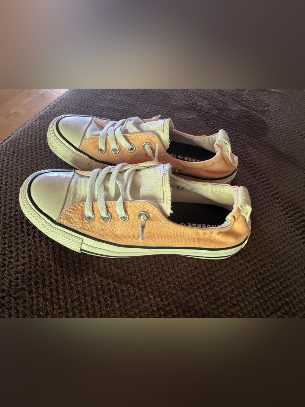 Peach Converse Sneakers